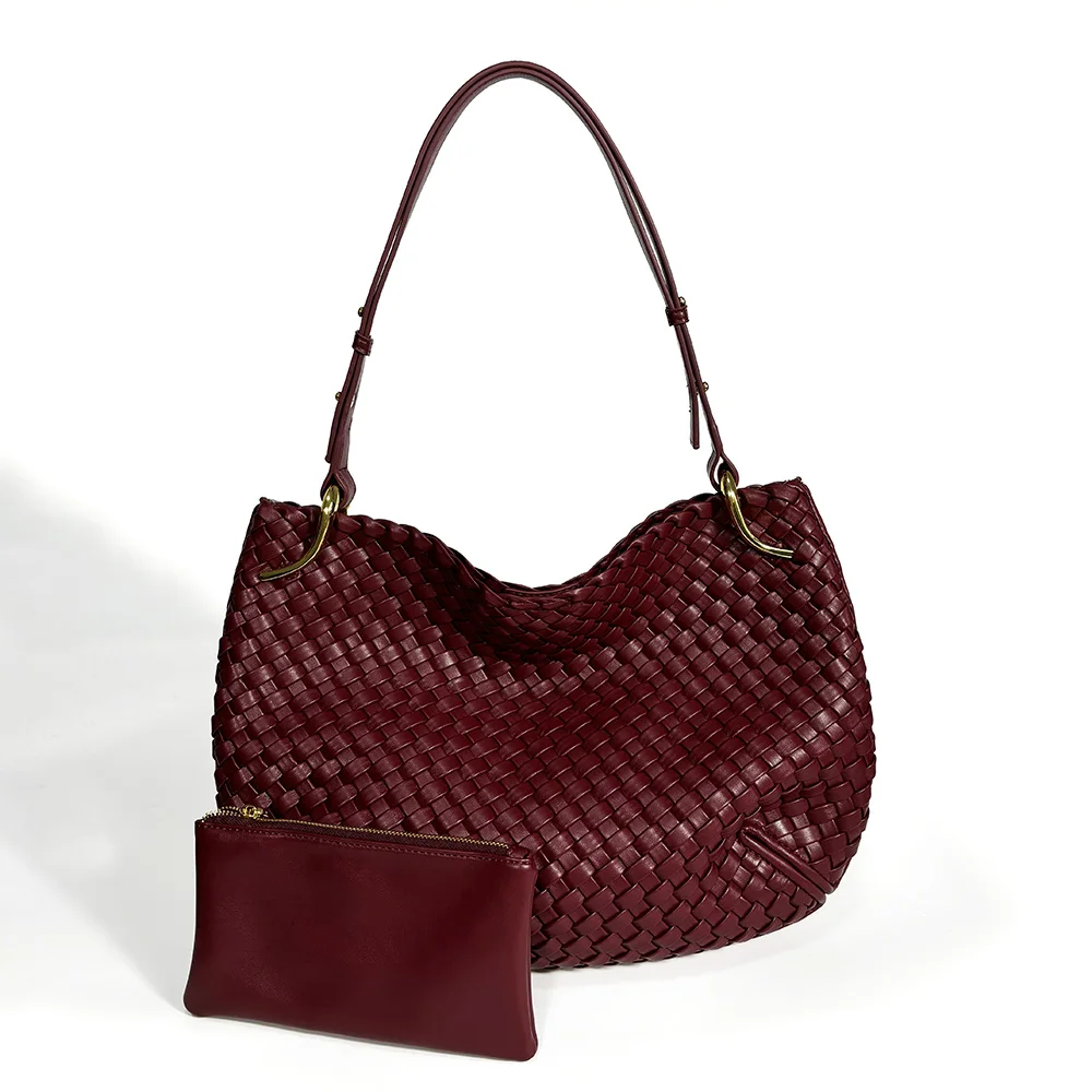 Fashion Vintage Brand Style Women Shoulder Bag Woven Handbag Casual Hobo Tote