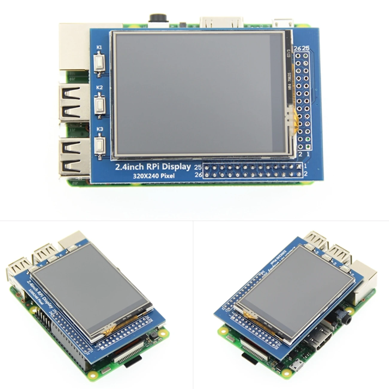 Panel táctil TFT LCD para Raspberry Pi GPIO, 2,4/2,8 pulgadas, 320x240