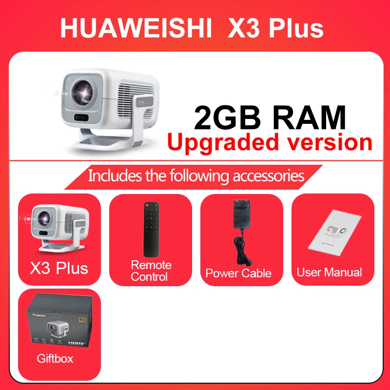 HUAWEISHI 4K Projector Android Native Draagbare 1080P Autofocus 600ANSI Video home Cinema Outdoor hd led Projetor