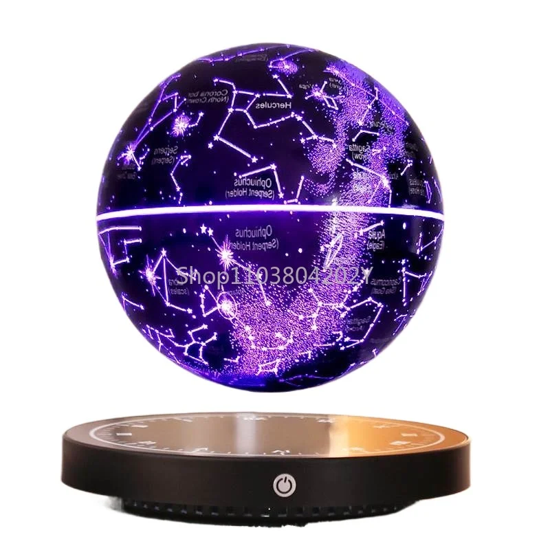 Black Technology Maglev Globe 3 Dstereo Office Desk Surface Panel Furnishings Ornaments Rotation Glowing Creative Gift