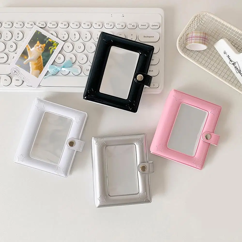 Star Idol Photo Album 3-Inch Mini Album Photo Photocard Holder Picture Protector Card Storage Album Solid Color 20 Page Cardbook
