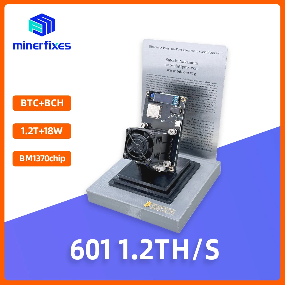 

Новая модель биткойн-майнера Bitaxe Gamma 601 криптовый майнер 1,2TH/S 18 Вт от Antminer S21 BTC Asic майнер Bitcoin Mining Machine
