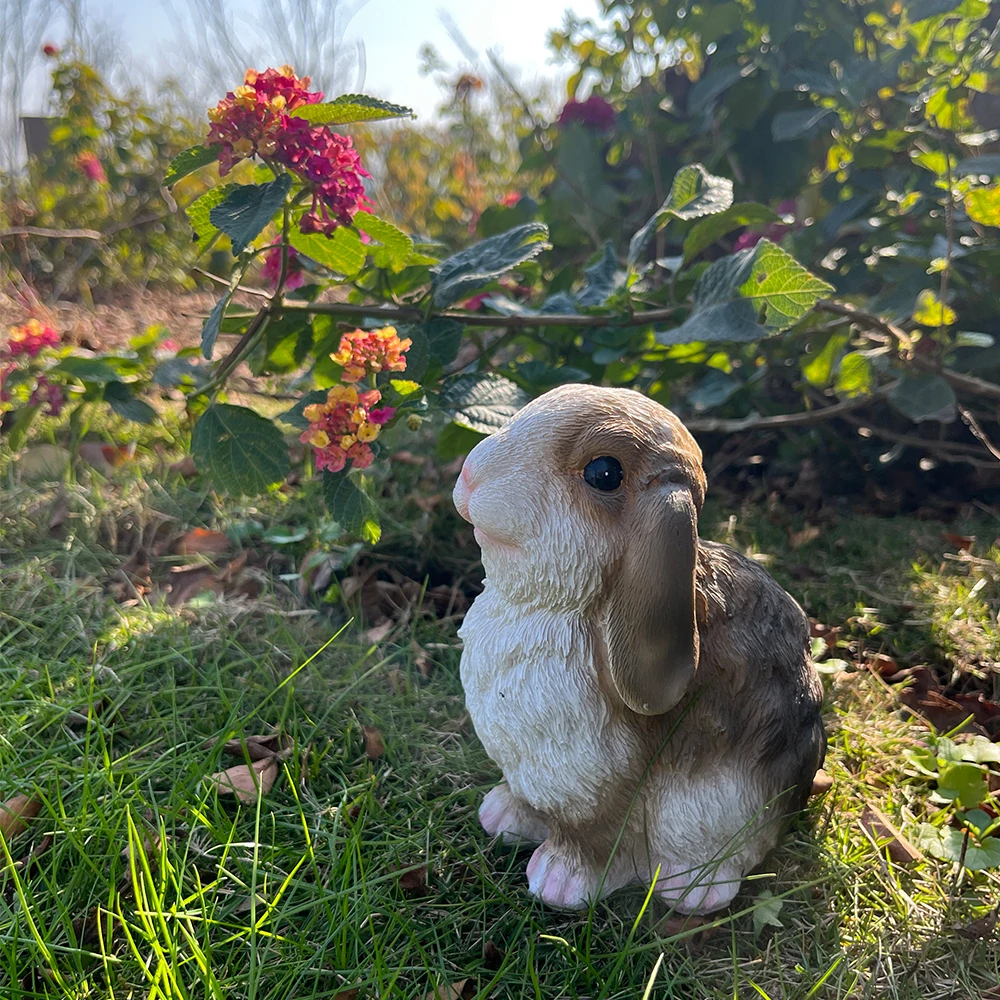Bunny Decor Yard Decorations Outdoor, Bunny Decorations for Home Garden Outdoor Statues, Easter Rabbit Figurines mom Present, Ba
