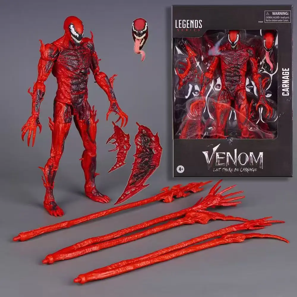Figurine articulée Venom 2 : Let There Be Carnage, Venom rouge changeant de visage, 8 pouces, modèle d'action, ornement de bureau, objet de collection