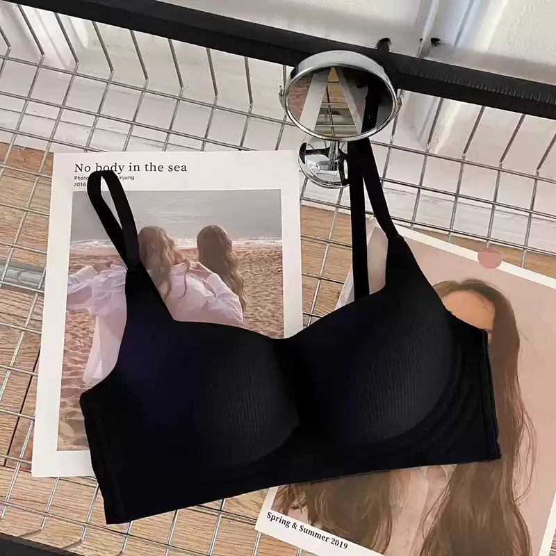 Sujetador Sin Aros Realce Sin Costuras Soporte الجانبي المضاد Caidm Para Senos Pequeños Brasier Comfort Sin Varillas Levantamiento