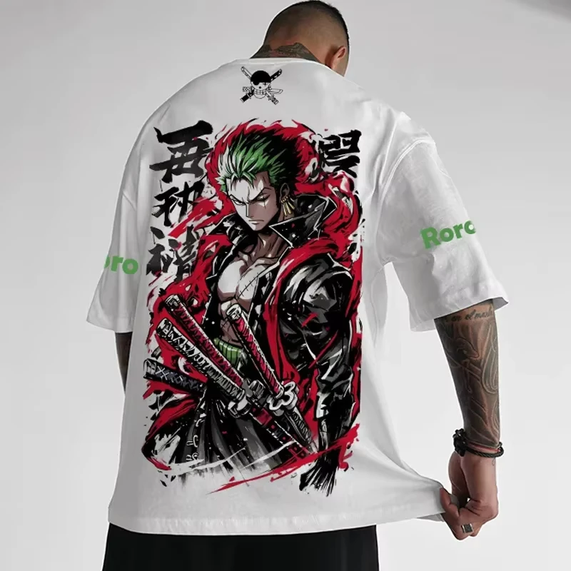 เสื้อยืดอนิเมะวันพีซ คอลเลคชั่น 2025 สำหรับผู้ชายและผู้หญิง รุ่นใหม่ล่าสุด ใส่ได้ทุกโอกาส สไตล์ฮาราจูกุ ทรงหลวม ใส่สบาย เหมาะสำหรับพ่อแม่ลูก