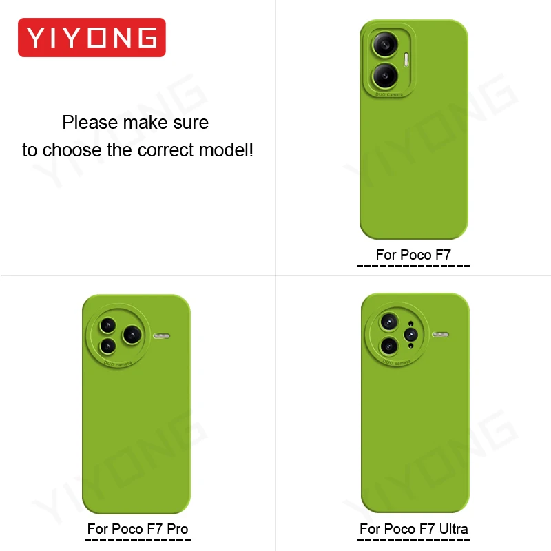 For PocoF5 Case YIYONG Square Liquid Silicone Soft Cover For Xiaomi Poco F5 F6 F8 Pro F3 F4 F7 Ultra Xiomi PocoF6 5G Phone Cases