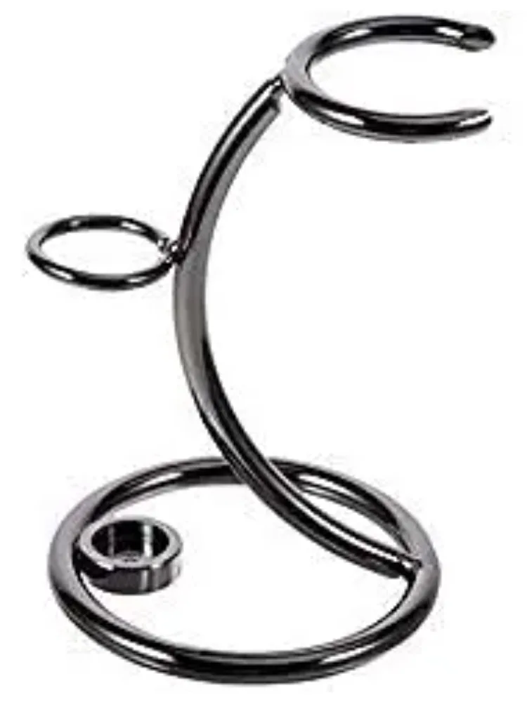 

Razor and Brush Stand Universal Holder for Safety Razor Storage Shave Brush Holder (gunmetal)