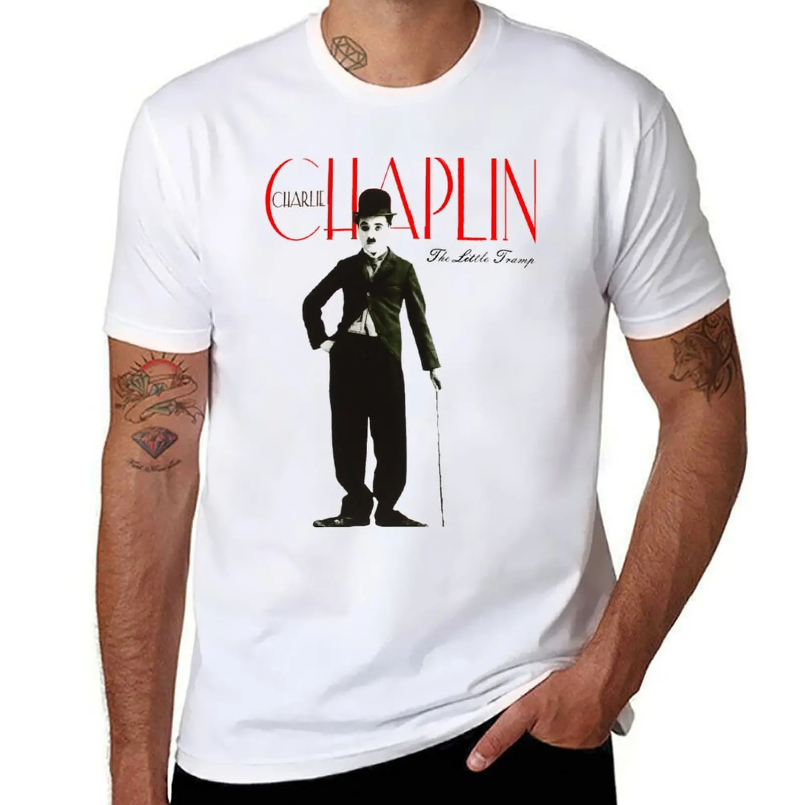 

Charlie Chaplin The Tramp T-Shirt t shirt personalised t shirt man cotton