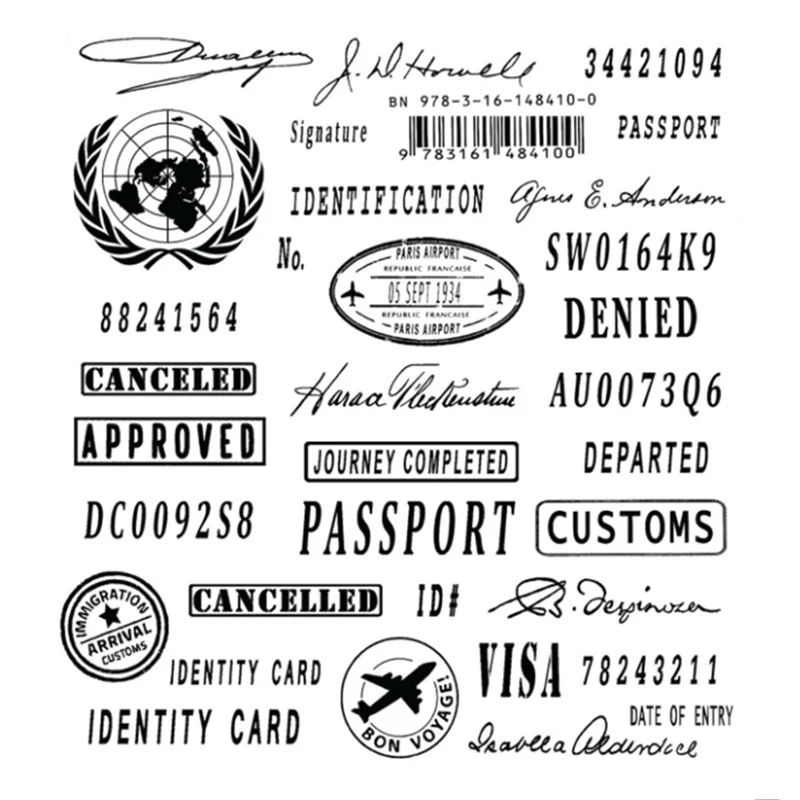 2024 New Passport Clear Seal Stamp DIY Scrapbooking Embossing Photo Album Decorative Paper Card Craft Art Handmade Gift