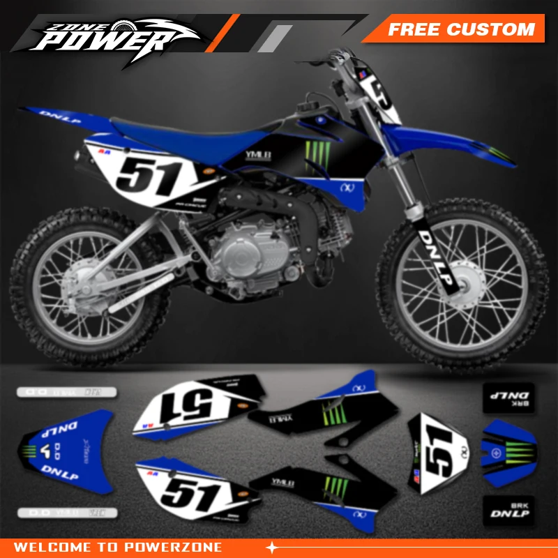 Powerzone For Yamaha TTR110 2008-2015 2016 2017 2018 2019 2020 2021 Custom Backgrounds Graphics Decals Sticker Kits 02