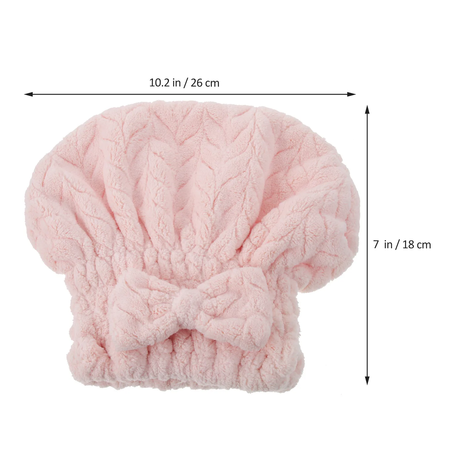 3Pcs Absorbent Coral Fleece Hair Dry Towel Hat Bowknot Design Reduce Frizz Breakage Quick Dry Hair Wrap Caps Bathing Caps