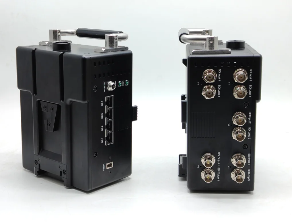 4-Channel 3 g SDI Video  in, loop out  ，1* 3g sdi out ,  4 Ethernet ports, LC Fiber Optic Transceiver Transmitter Receiver
