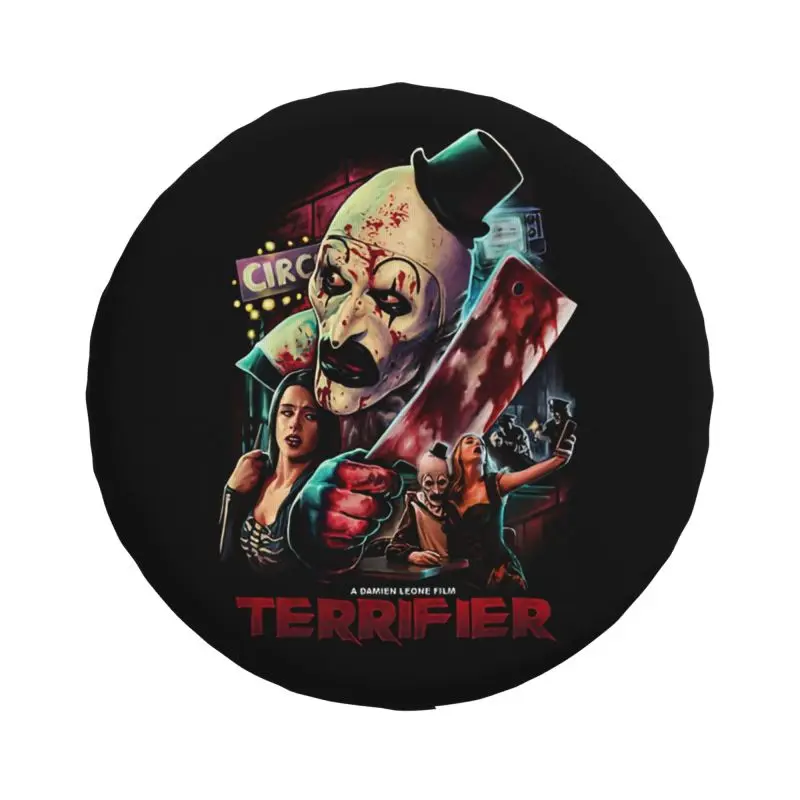 Custom Terrifiers Blood Spare Wheel Tire Cover for Prado Pajero Halloween Horror Movie Jeep RV SUV 4WD 4x4 Vehicle Accessories