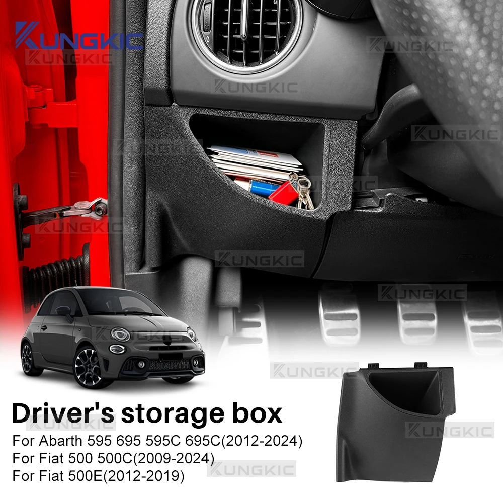 

Запасной органайзер для водителя (левый руль) для Abarth 595 695 595C 695C (2012-2024), Fiat 500 500C (2009-2024), Fiat 500E (2012-2019)