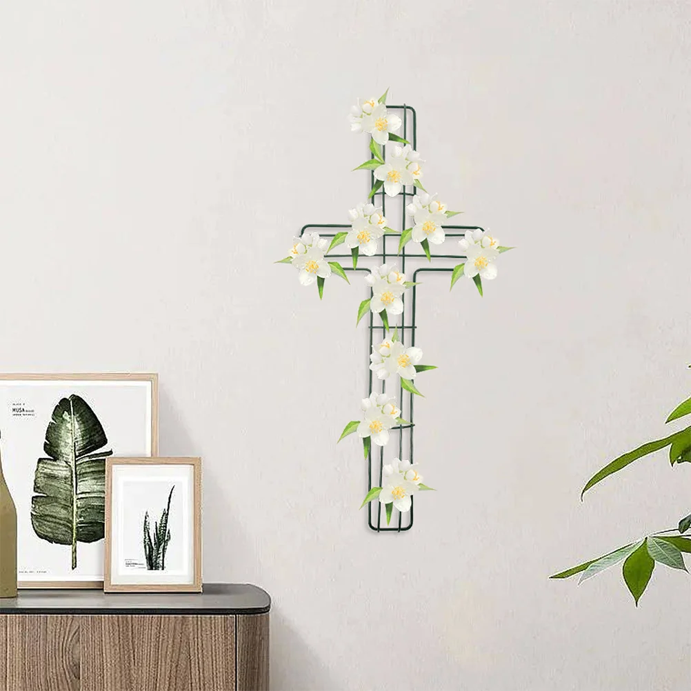 

2Pcs Metal Wire Wreath Frames Cross Shaped DIY Support Tool Unique Design Gift Idea Wreath Frame Garland Frame