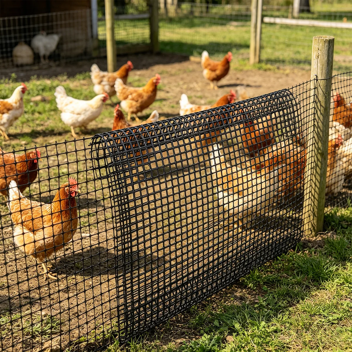 

20m plastic mesh fence for chickens, livestock netting, protective netting, fence, outdoor vegetable garden fence, geogrid