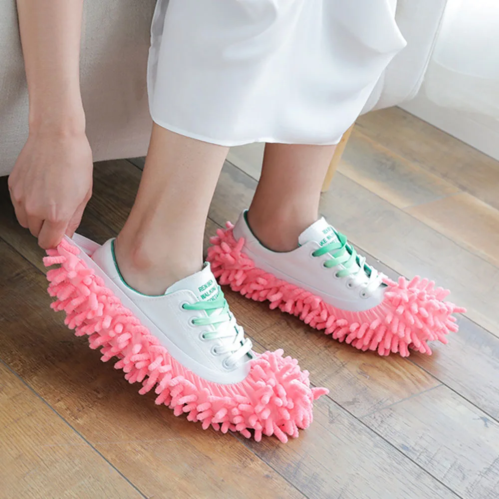 6pcs Mopping Shoes Cover High Quality Dust Mop Slippers Multi-Function Floor Cleaning Lazy Shoe Dust Hair Cleaner Mixed Color