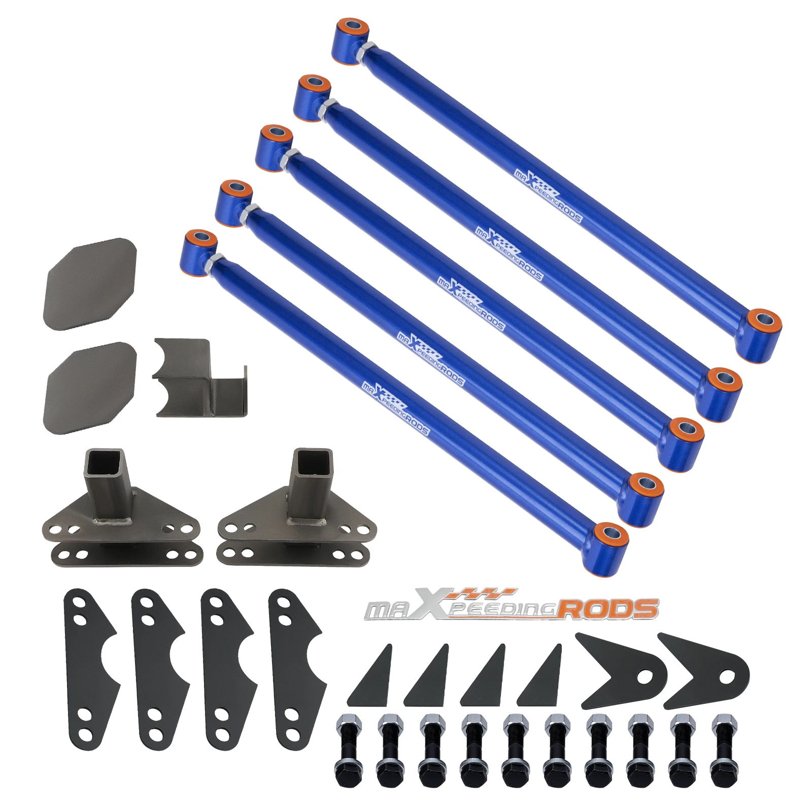 เชื่อมบนระบบกันสะเทือนแบบขนาน 4 ลิงค์สําหรับ Classic Car Air Ride 24" เหล็กแท่ง 24"