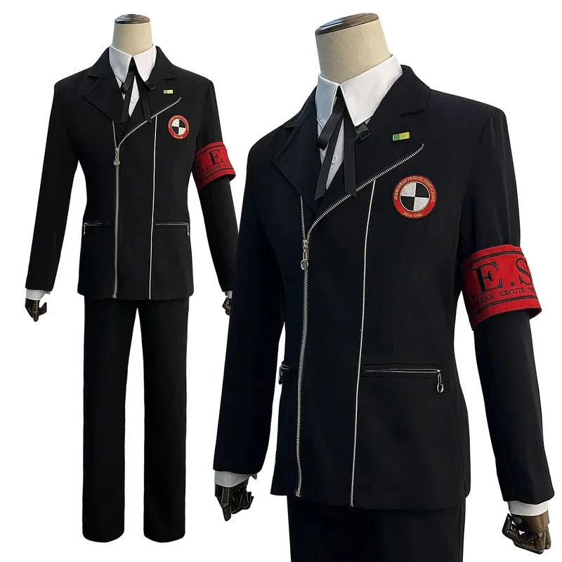 

HOLOUN Game P3 Makoto Yuki Cosplay Costume Wig Gekkoukan High School Uniform Embroidery Suit Pants Shirt Daily Wearing Gift