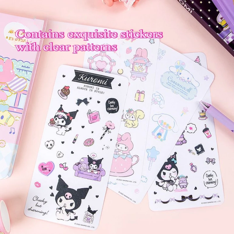 Kawaii kuromi Egyhetes planner Füzet sanrio planner journals Füzet matricák Előjegyzési naptár 2025 aranyos Jegyzetblokk lányok Iskola Anyagellátás