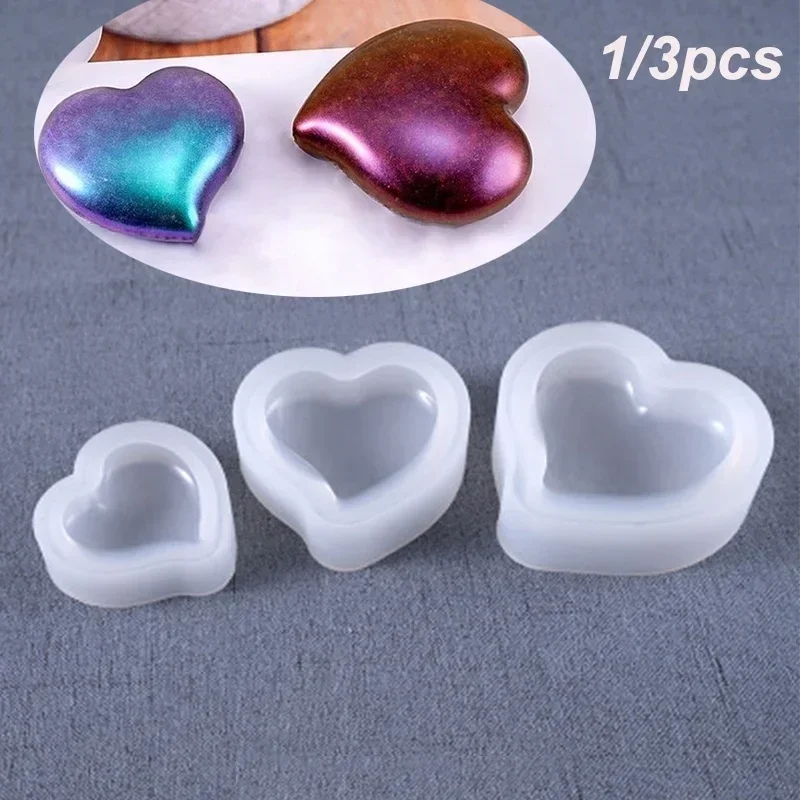 Molde de silicona con forma de corazón, 1 / 3 piezas