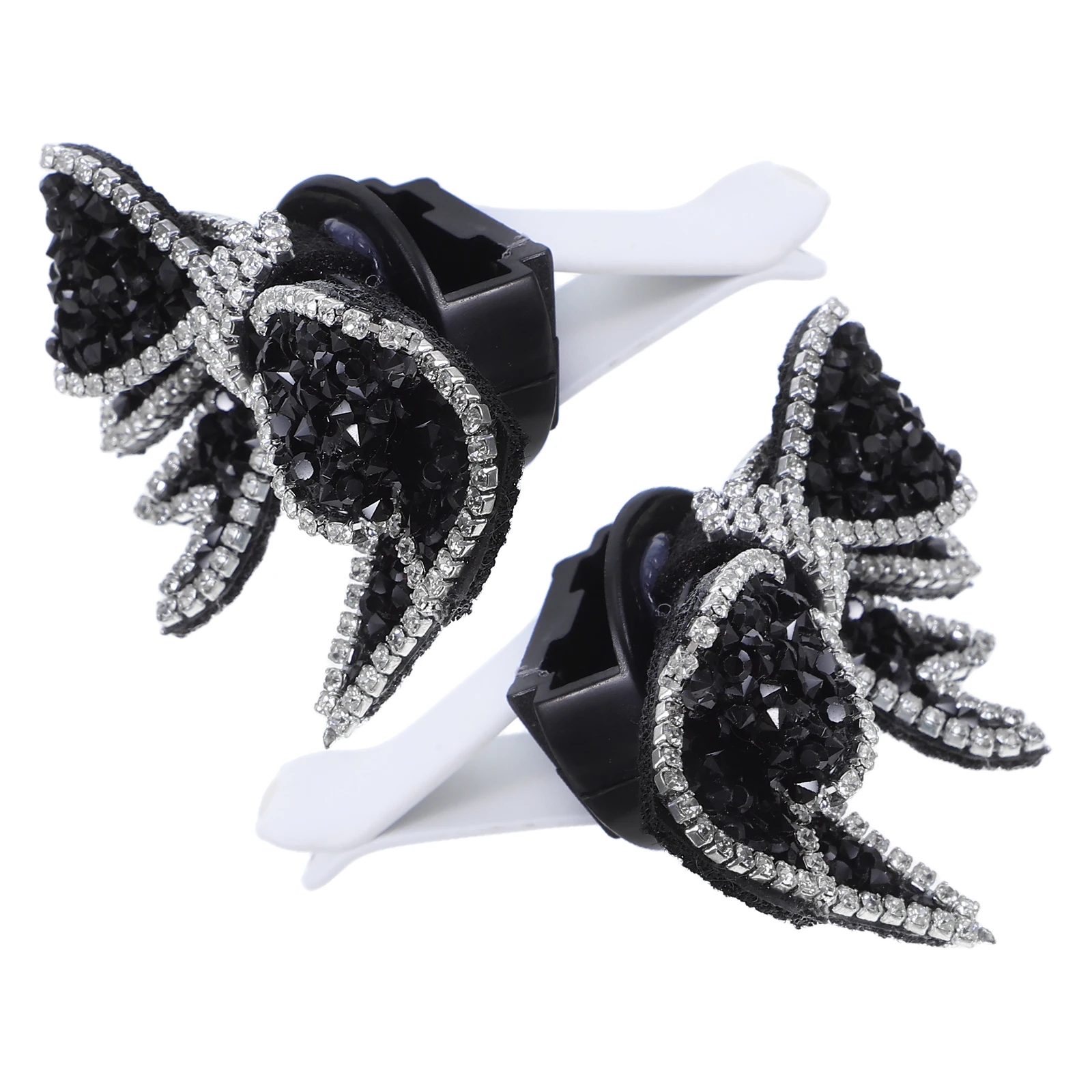 

2 Pcs Car Vent Air Freshener Bowknot Longlasting Fragrance Secure Clip Black Plastic Diffuser For Women Home Office Car
