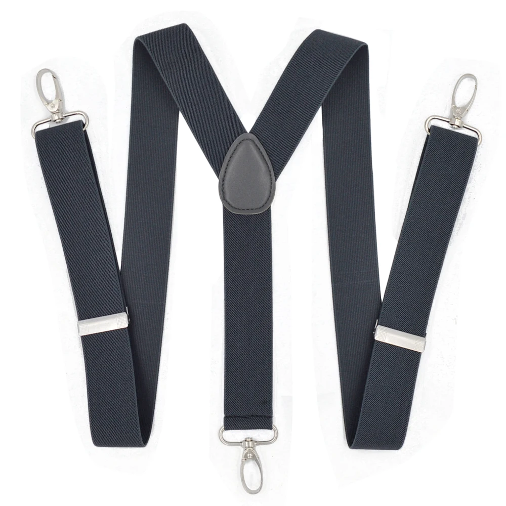 Suspenders for Men 3.5cm Wide Y Back with 4 Strong Hooks Adjustable Elastic Trouser Braces Straps Adult  Suspender for Women