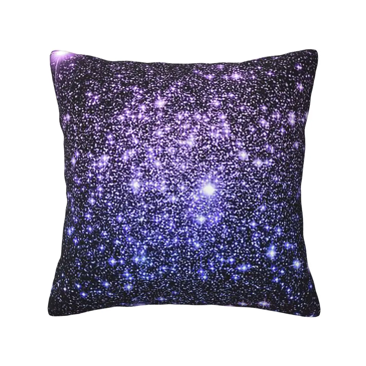 Galaxy Sparkle Stars Lavender Periwinkle Blue Ombre Square Pillowcase Pillow Cover Cushion Decor  Throw Pillow for Home Bedroom
