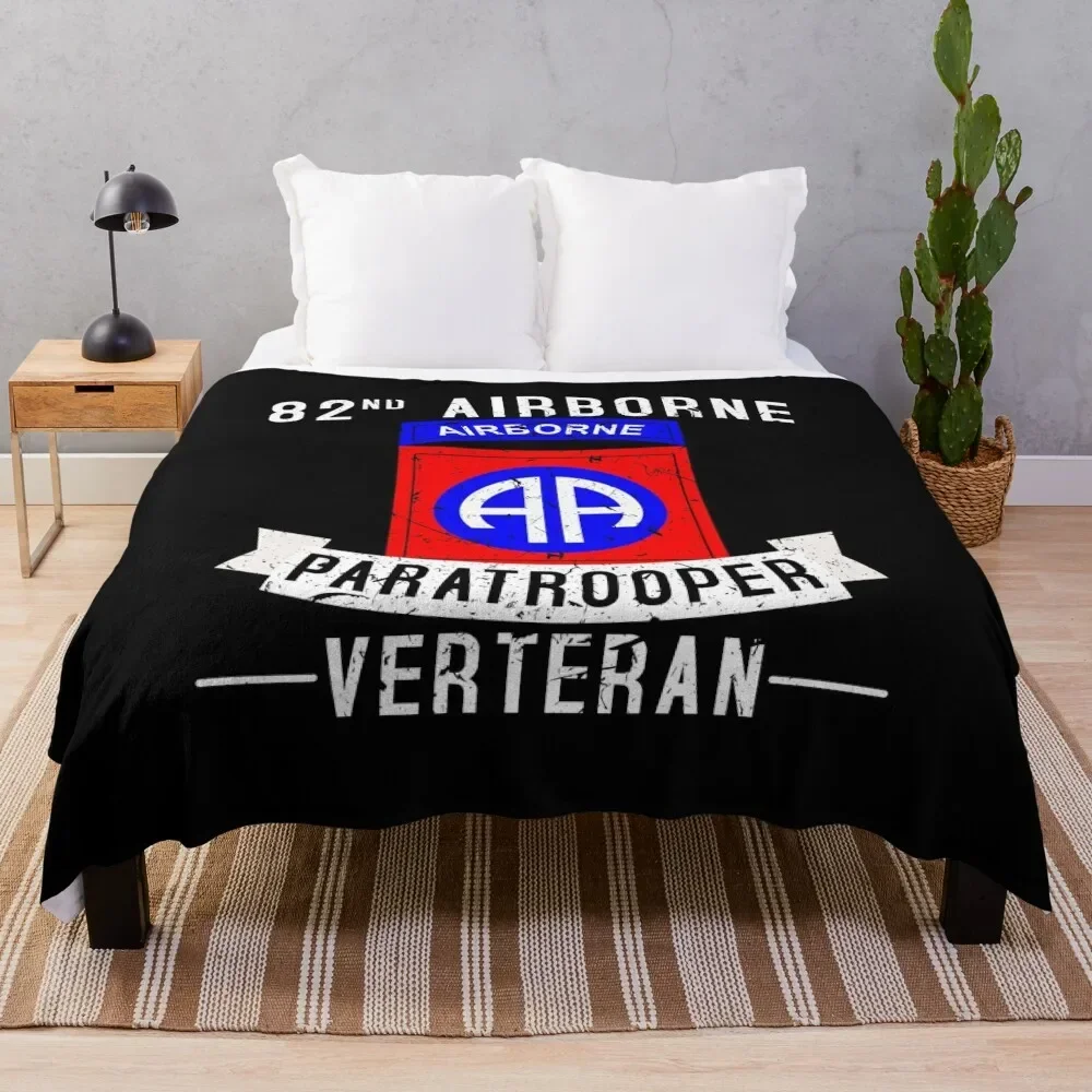 

82nd Airborne Division Paratrooper Army Veteran Throw Blanket Soft Luxury Brand Luxury Throw Blankets