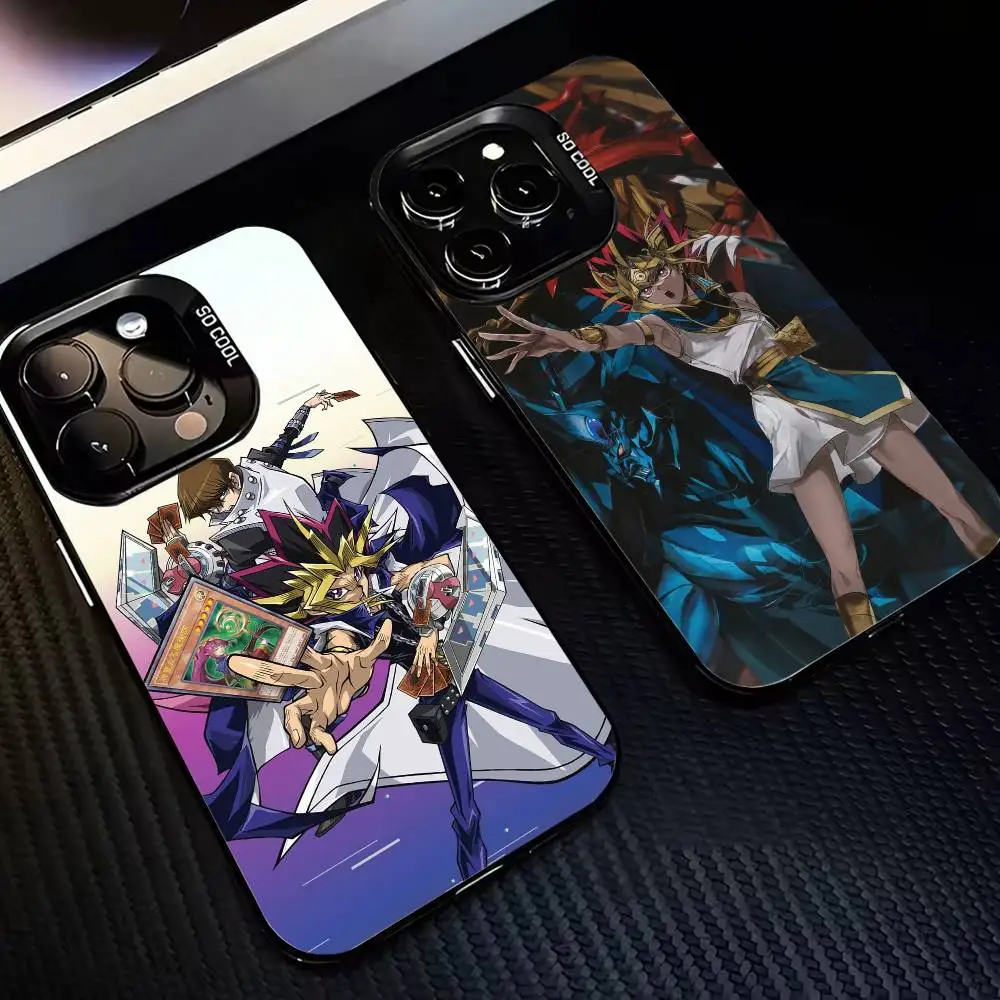 

Yu-Gi-Oh Anime Phone Case For iPhone17,16,15,14,13,12,11,Pro,MAX Gray Matte Silicone Black Cover