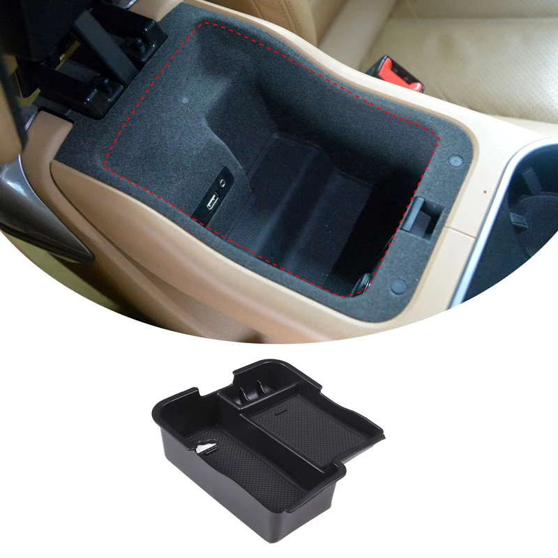 

For 11-17 Porsche Cayenne LHD armrest box storage box car interior storage tray accessories ABS material center storage box