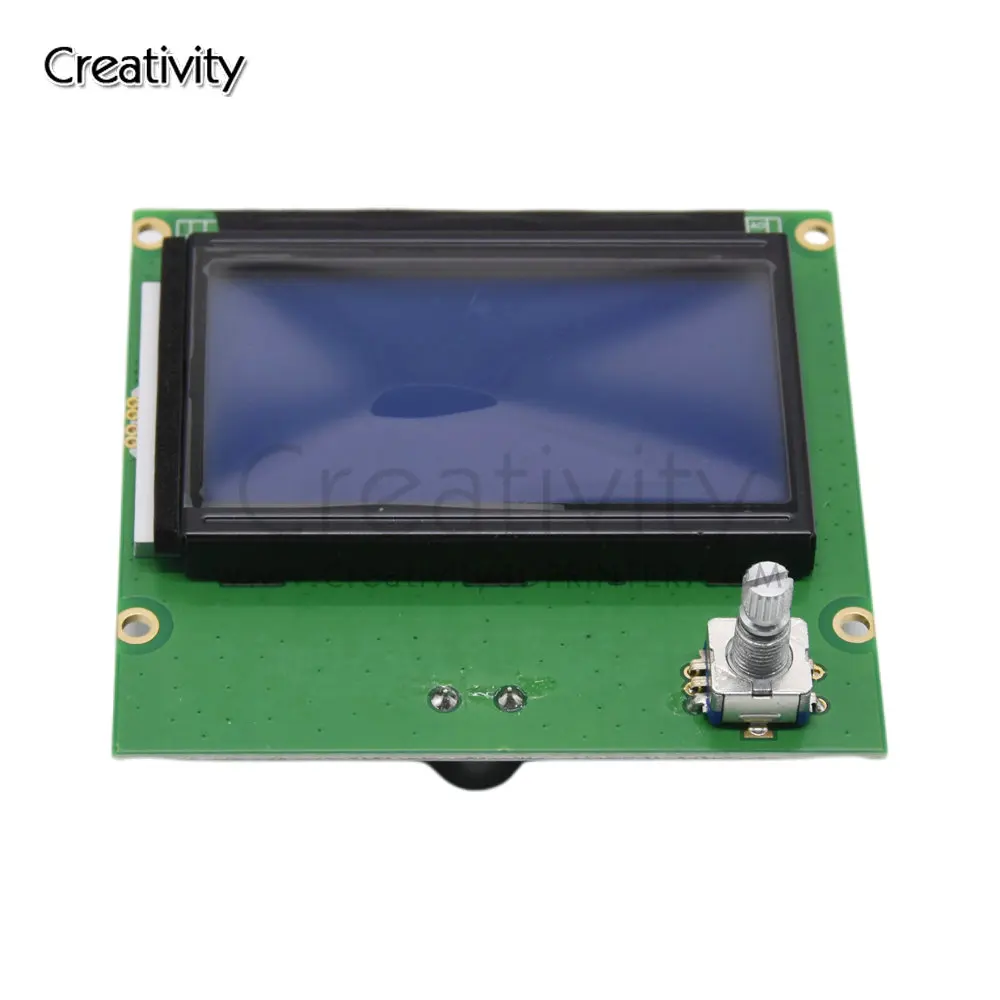 12864 LCD Screen 3D Printer Parts Display RAMPS Smart Blue Control Panel Board with Cable Accessories for Ender -3/CR-10