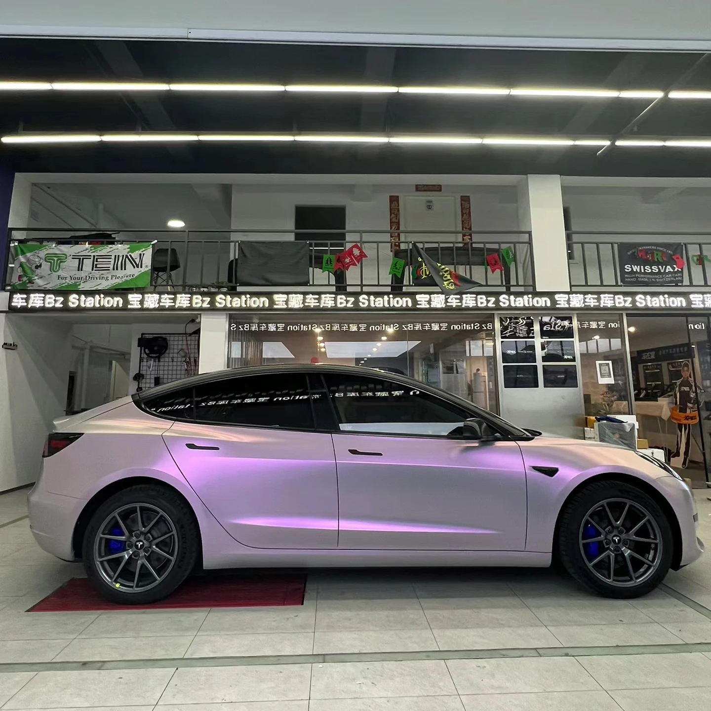 Matte Magic Twin Color Auto Vinyl Wrap Stone Grey Pink