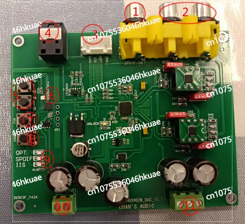 ESS9039Q2M DSD Soft Control Decoding Board DSD Hardware Decoder Supports DSD1024/PCM768KHZ