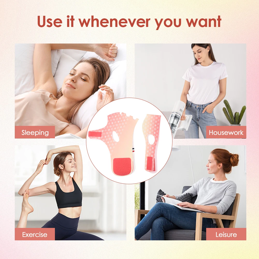 EMS Face Slimming Bandage V Line Face Shaper Women Chin Cheek Lift Up Belt Facial Massager Strap Face Skin Care Tools Beauty