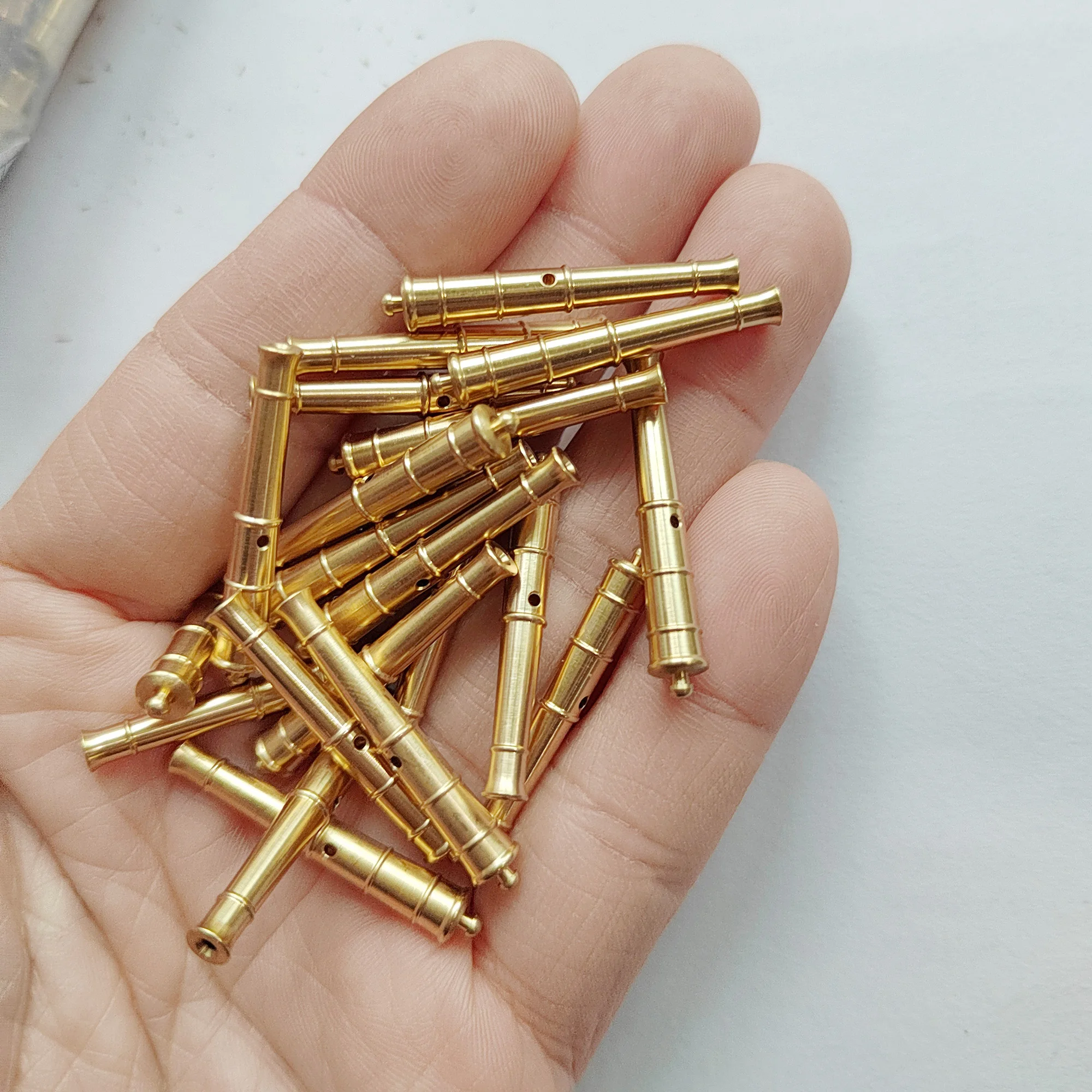 Ancient Ship Model Accessories High Quality CNC Brass Cannons Sailboat Guns Fittings 10 Pcs /Lot 11 Sizes