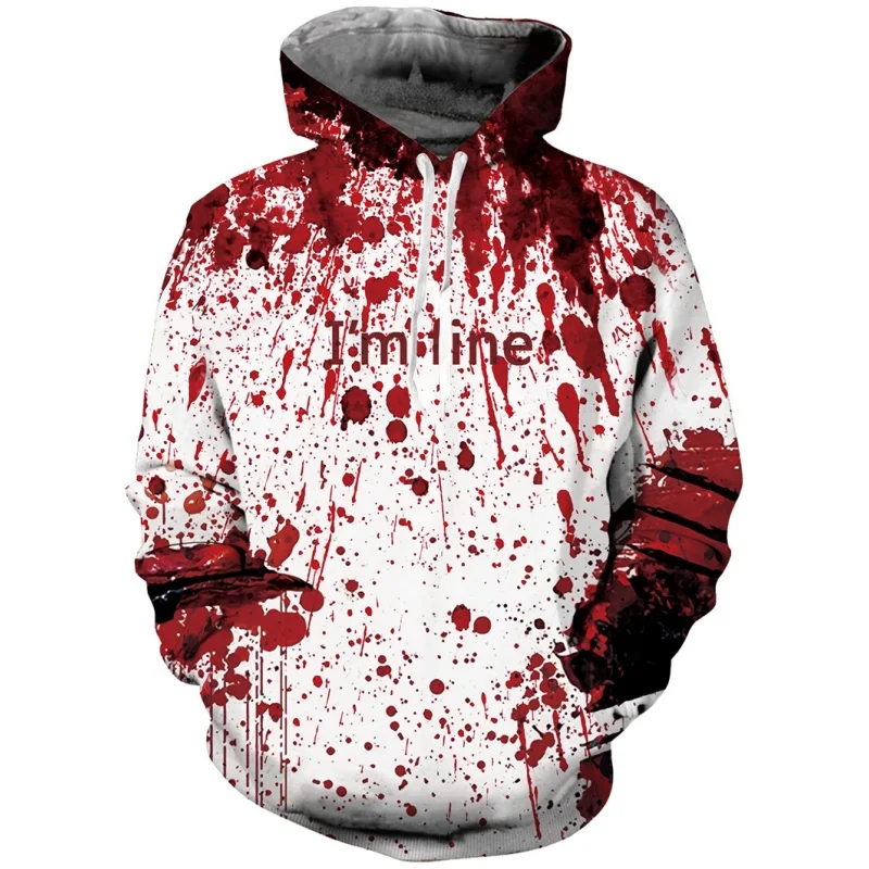 Fashion Graffiti Pattern Hoodies Trend Streetwear Long Sleeve Mens Hip Hop 3D Printed Pullovers Casual Cool Oversized Sweatshirt