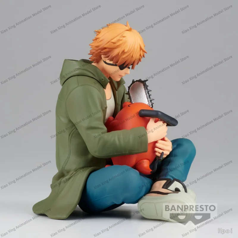 Original Bandai BANPRESTO Chainsaw Man Denji Pochita Anime Figure Break Time Boxed Model Doll Ornament Collectible Toy Gift