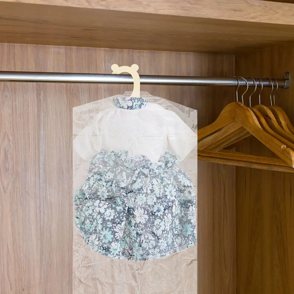 

40Pcs Clothing Storage Bag Waterproof Plastic Garment Covers for Hanging Wardrobe Protection Suit Cover Bags for Closet