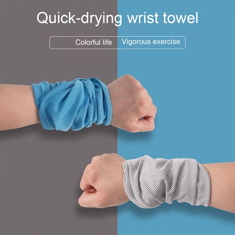 1PCS Ice Cold Towel Quick Dry Towel Summer Sweat Absorbent Ice Cooling Towel Wrist Sports Towel