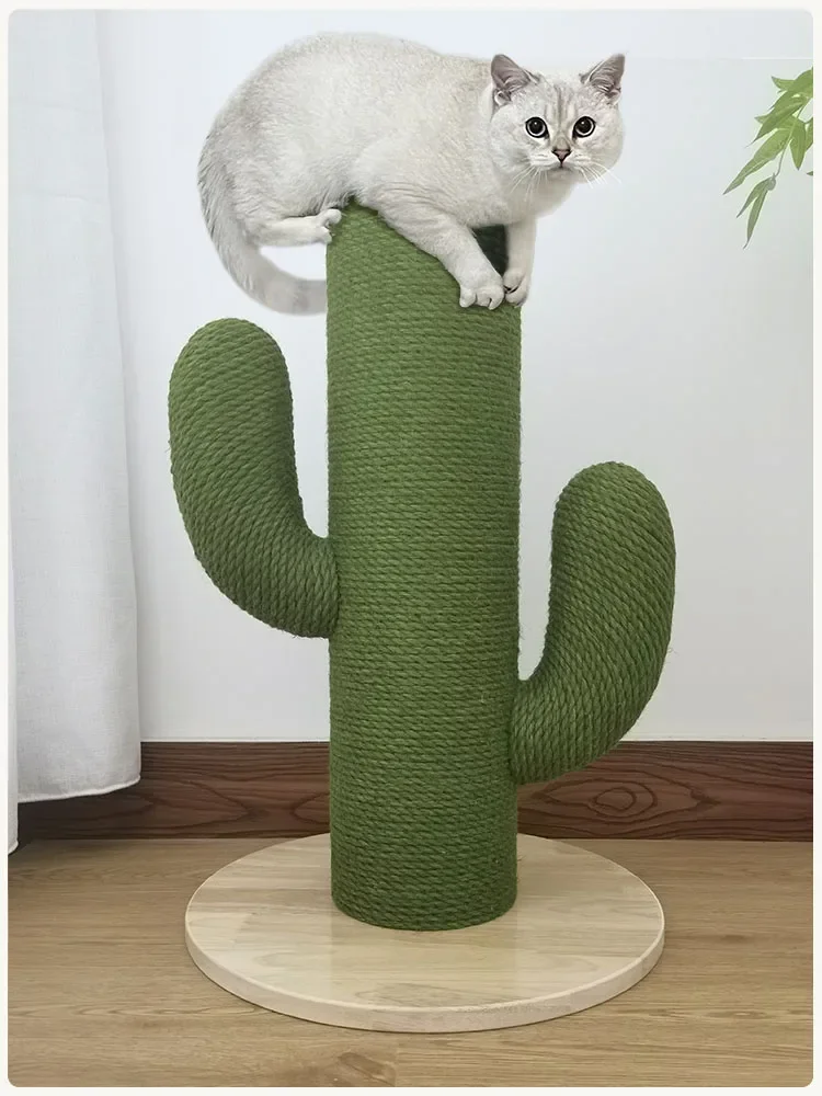 Cat Climbing Frame Cactus Cat Scratching Board Climbing Tree Grinding Claw Solid Wood