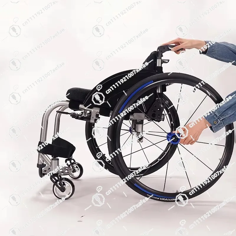 Ultra-lightweight portable folding aluminum activity sports wheelchair