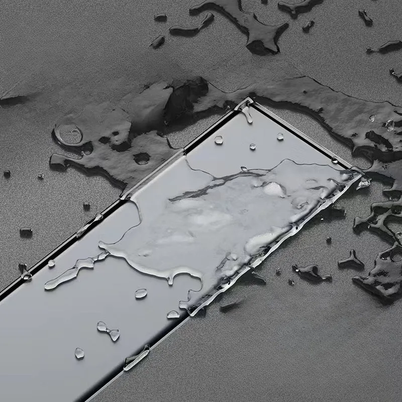 

Invisible long floor drain, gray 304 stainless steel floor drain, hotel toilet, shower room deodorant engineering floor drain