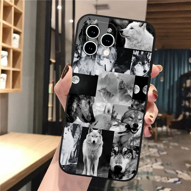 

Phone Case Carcasa Funda For iPhone 17 Pro Max 17 Air 16 15 14 13 Pro Max 15 16 Pro 15Plus Animal Wolf