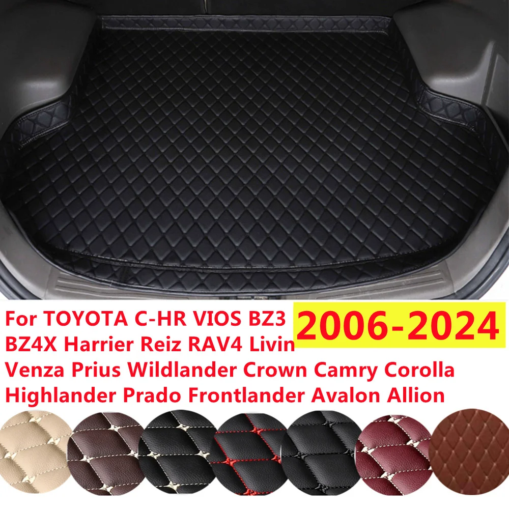 Yj-ハイサイドxpeレザーカートランクマット、トヨタC-HR、vios、bz3、bz4x、Harrier reiz、rav4、livin、venza、prius、wildlanderにカスタムフィット