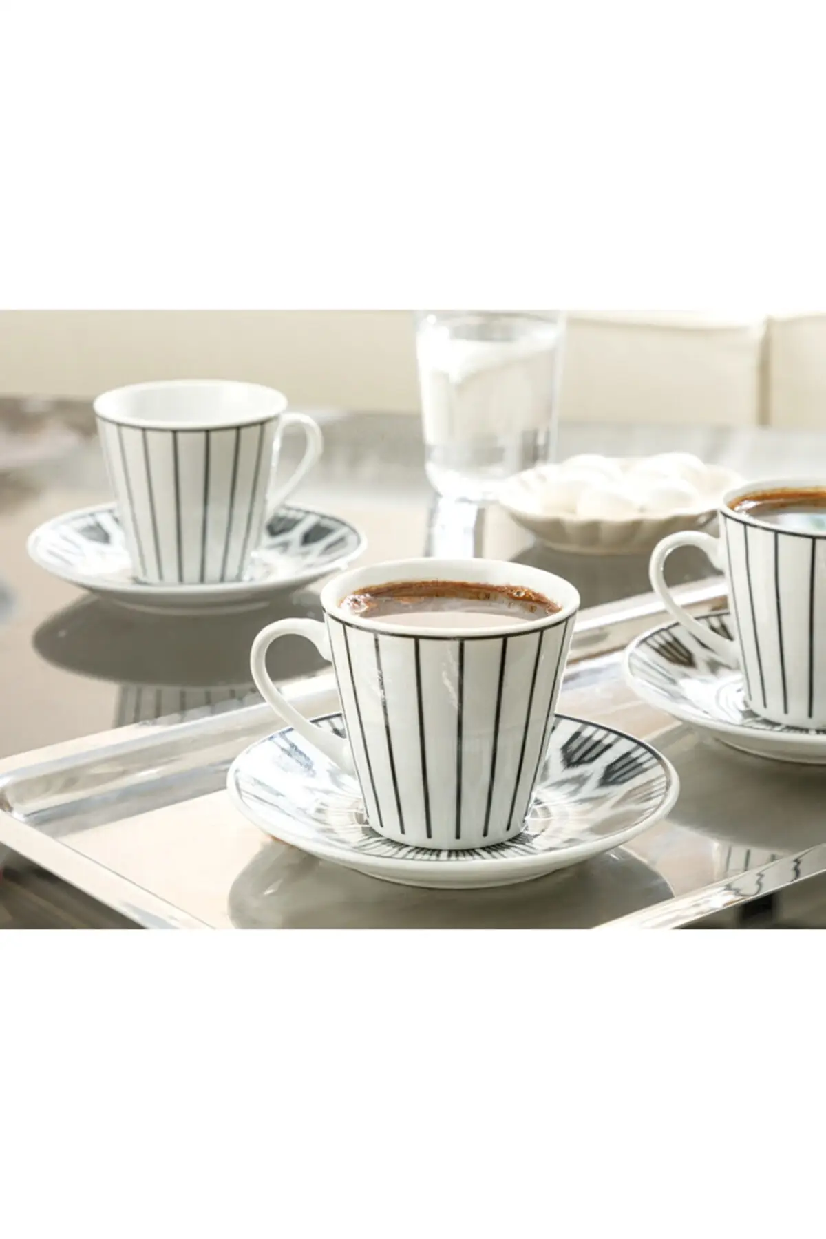 

DOLBOVI Adelmo porcelain 6 person coffee cup set 80 Ml black