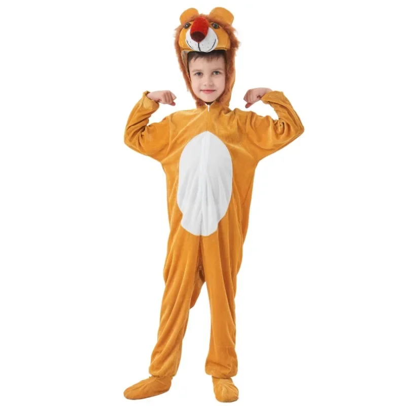 RT01 ハロウィンキッズボーイズガールズリトルアニマルジャンプスーツ恐竜タイガーオオカミウサギキリン子供コスプレスーツ漫画 Anim * Jk2