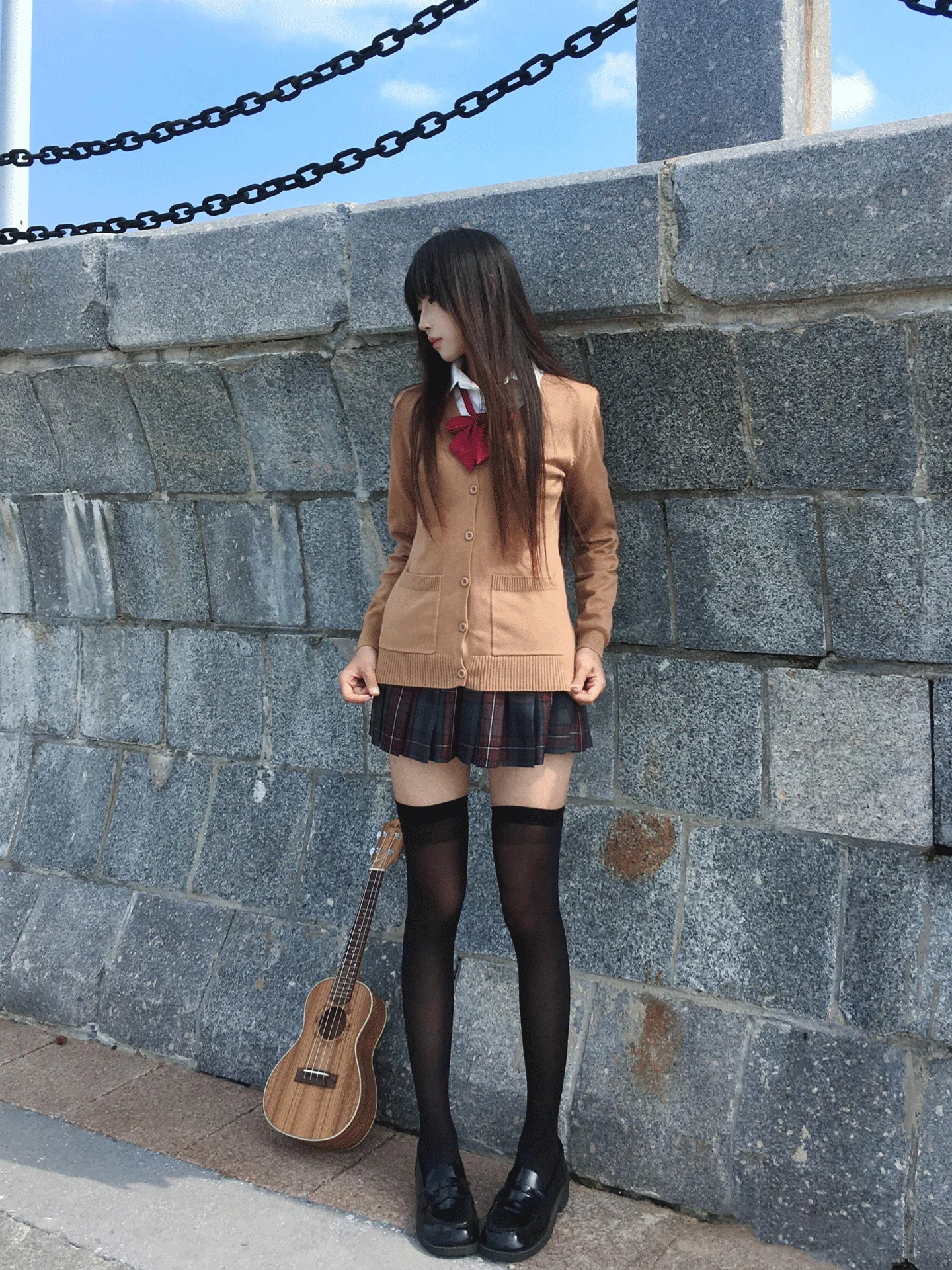 

Карамельный вязаный свитер с V-образным вырезом, женская удлиненная верхняя одежда, теплая осенне-зимняя куртка в стиле JK School