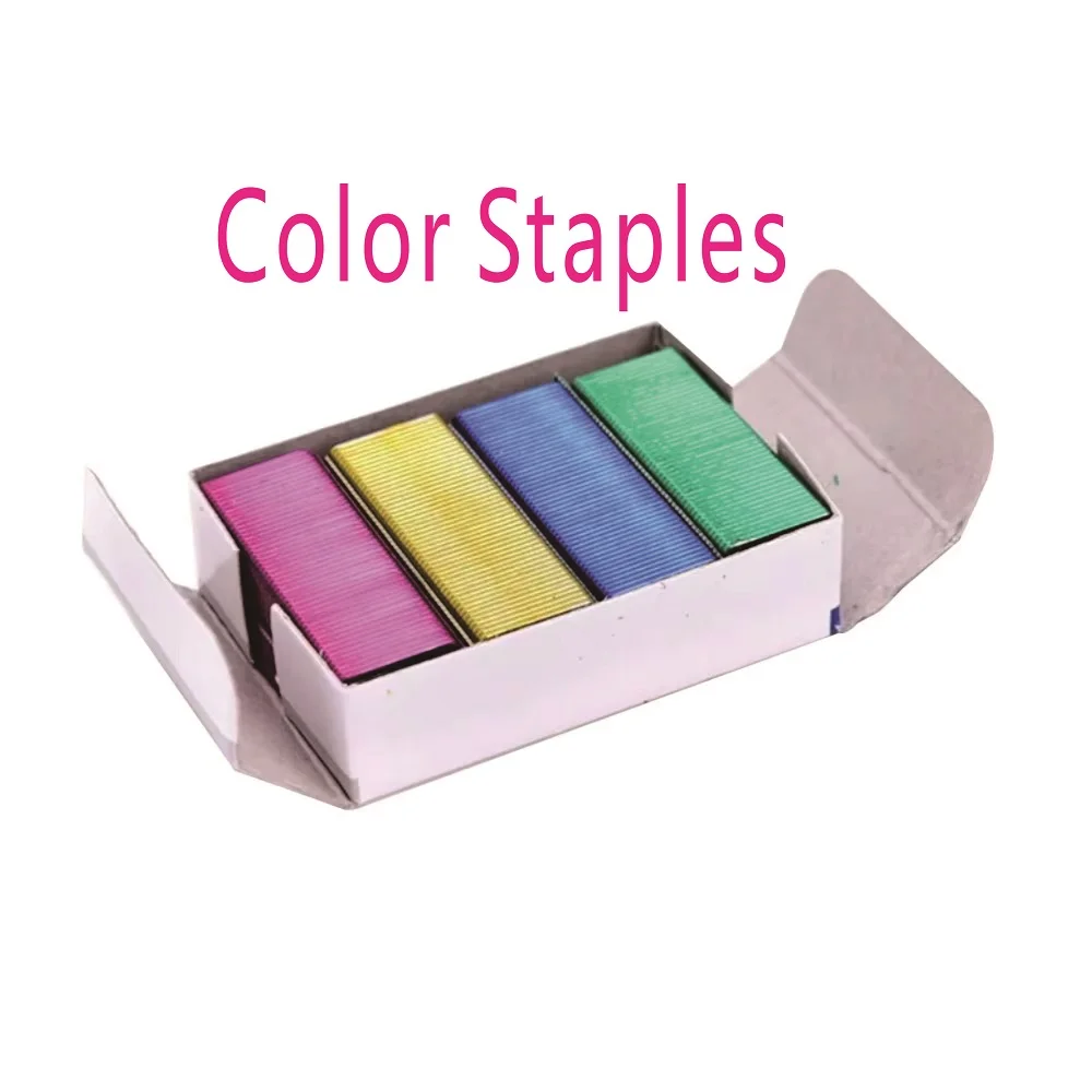 Staples Several Colored universal 24/6 12# Stationery Binder nails Office Stainless Steel Binding paper Suitable